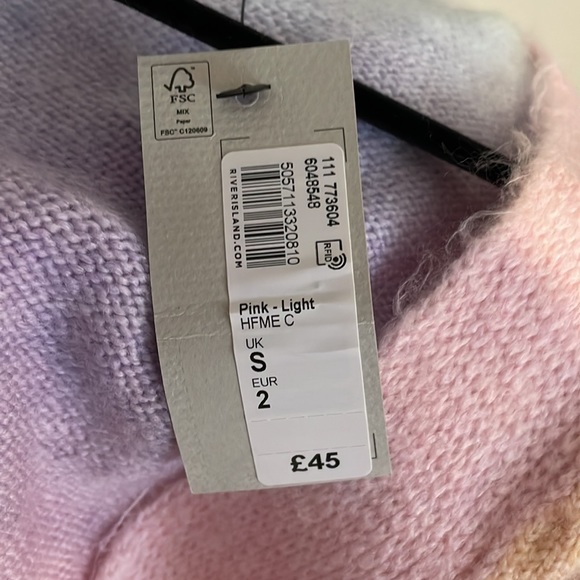 River Island Rainbow Cardigan Size Small NWT - Picture 6 of 6